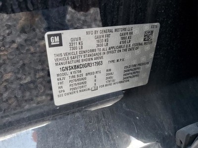 Radiator With Tow Pkg Opt NHT Fits 16 SUBURBAN 1500 883013