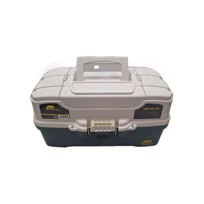 Plano 3-Tray Tackle Box with Dual Top Access - Green/White