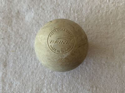 Vintage 1980's Brine NCAA Lacrosse Ball Meets NCAA Specs Made In Taiwan HTF Rare