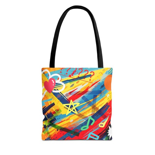 Borsa nuova colorata, arte vibrante per uso quotidiano, borsetta - Foto 2 di 21