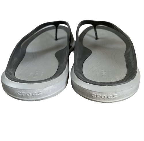 Sandalias tanga cómodas Crocs Swiftwater Wave para hombre talla 8 negras gris - Imagen 5 de 9