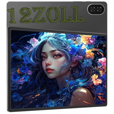 2025 12Zoll Gaming WiFi Tablet 16GB RAM 128GB ROM Dual Camera Bluetooth HD IPS