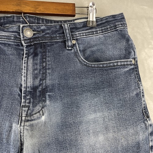 Buffalo David Bitton Jeans Men's 36x32 Jackson-X Straight Leg Stretch Blue Denim - Imagen 2 de 17