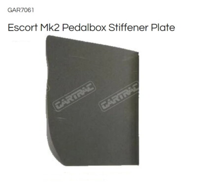 Ford Escort Mk2 Pedalbox Stiffener Plate - LHD - GARTRAC