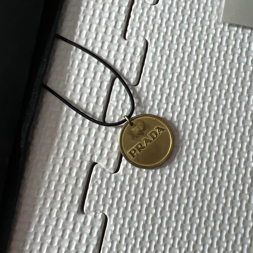 Prada Traveler's Notebook Regular Size Leather Cover Black W