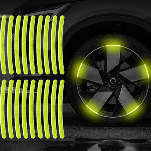 20Pcs Reflective Strip Stickers Wheel Hub Rim Stripe Tape Decal Car Accessories - Picture 8 of 18
