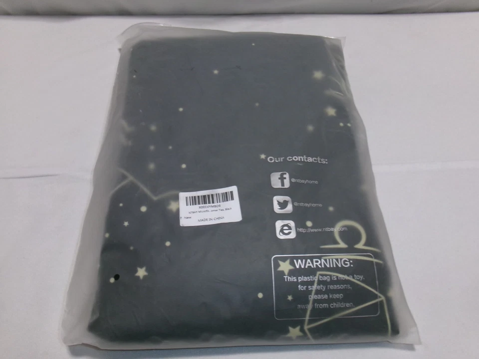 Juego de edredón NTBAY 3 piezas tamaño king constelación negro H807 Foto 3 de 4