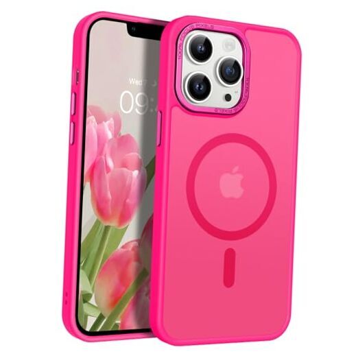 for iPhone 13 Pro Max Phone Case,iPhone 13 Pro Max Magnetic Case Hot Pink