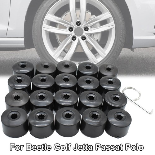 OEM 17MM Covers For Volkswagen Lug Bolt - Set of 20 Caps - 1K0-601-173-9-B9 - Picture 6 of 10