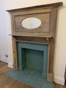 Edwardian Wooden Fire Surround With Mirror Ebay
