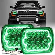 Fit Jeep Cherokee XJ 1984-2001 5x7" 7x6 H6054 LED Headlight With DRL Hi/Lo Beam