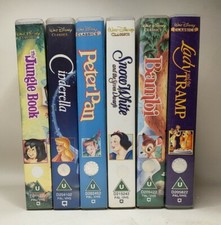 Disney Videos x6 Mixed Bundle VHS Cassette no1