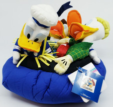Disney Store 65 Feisty Years Donald Duck Bean Bag Plush Hat Hawaiian Beanstalk