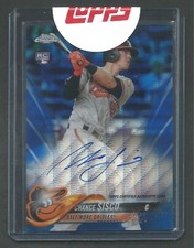 2018 Topps Chance Sisco #RA-CS Blue Wave Refractor ROOKIE Autograph/150 -Orioles
