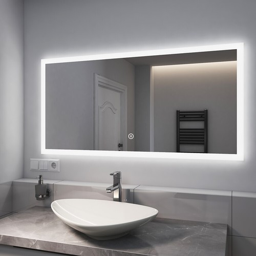 EMKE LED Badspiegel mit Beleuchtung Touch Wandspiegel Badezimmerspiegel - Bild 21 von 22