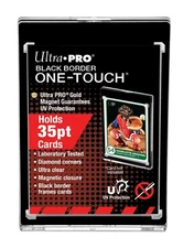 (20-Pack) Ultra Pro BLACK Border 35pt One Touch Magnetic Trading Card Holders
