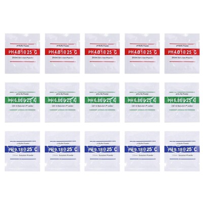 15 Stück pH-Puffer Pulver für präzise Kalibrierung - Ideal für pH-Messgeräte