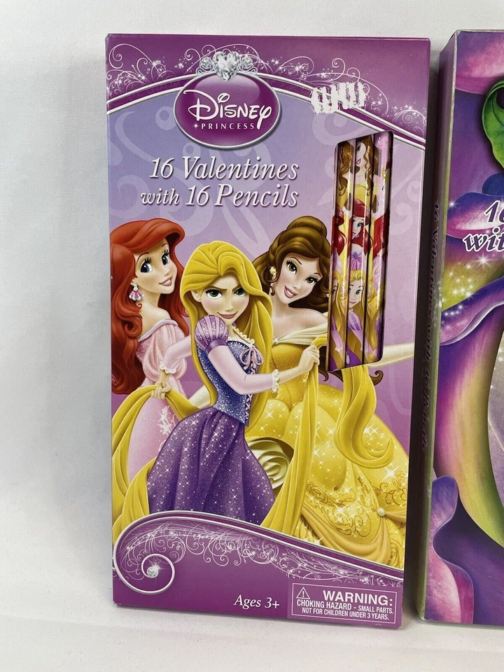 Disney Princess Fairies Minnie Mouse Valentine Cards with Pencils 48 Cards - Image 2 of 4