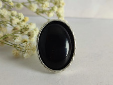 Natural Black Onyx Ring 925 Sterling Silver Handmade Ring Engagement Ring