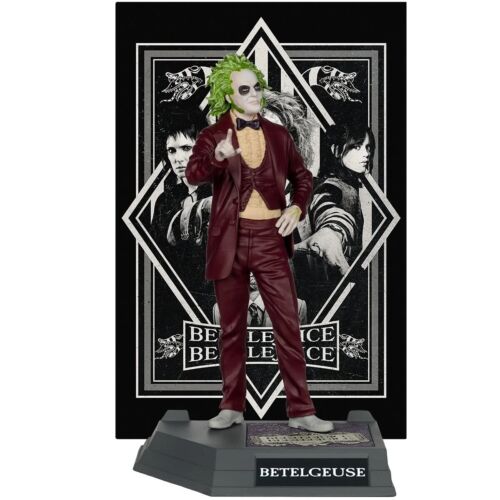 Figura Mcfarlane Toys Beetlejuice Movie Maniacs Platinum Edition GITD Posed 6" - Imagen 2 de 5