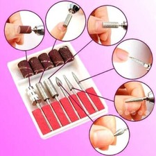 1 Set kit 6 pcs Nail Drill Bits Sanding Bands 3/32" Size Acrylic Art Tool USA