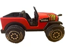 1979 Red and Black Tonka Jeep Truck No Roll Bar 4.5" Pressed Steel