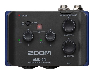 	Zoom AMS-24 USB Audio Interface 2 Inputs 4 Outputs Loopback Direct	