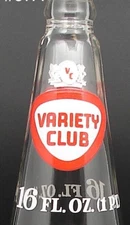 Variety Club; Variety Club Toledo (embossed bottom); 2-color ACL soda pop bottle