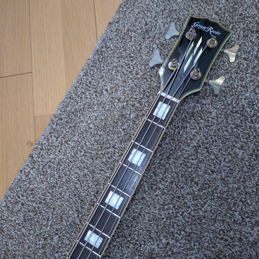 Grass Roots Les Paul Bass Type G-LB-52CC Black Electric Bass Grass Roots Les Paul Bass Type G-LB-52CC Black Electric Bass