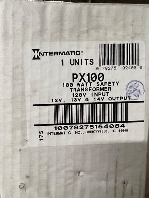 NEW! INTERMATIC Transformer: 100 W Max. Watt, 120V AC, 12V AC, Sand, PX100-8