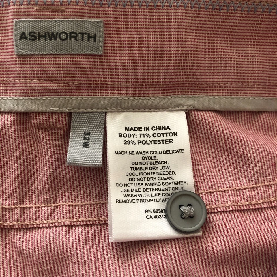 Pantalones de vestir Ashworth rosa para hombre talla 32W Foto 4 de 4