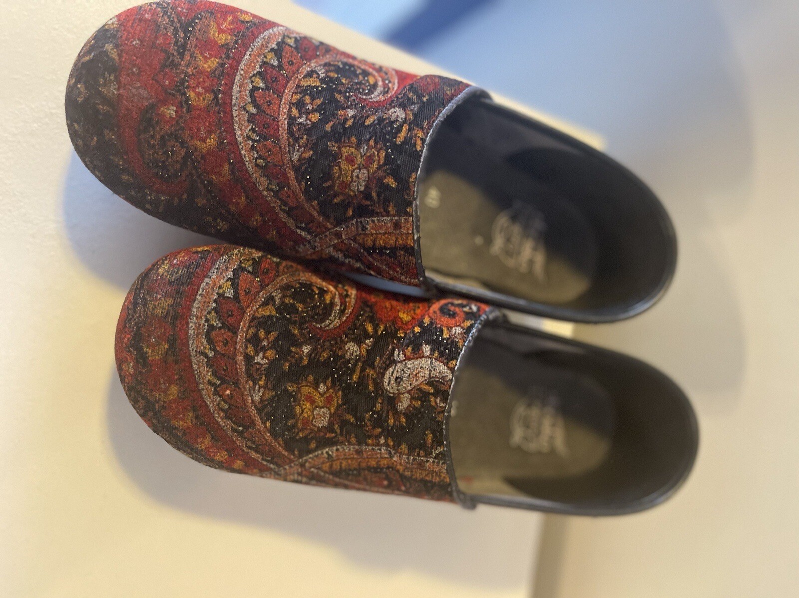 DANSKO Women's Paisley Vegan Velvet Tapestry Professional Clogs Size 9.510 (40) eBay