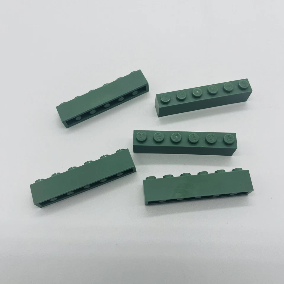 LEGO Lote de 5 Piezas de Ladrillo Verde Arena 1x6 Star Wars Harry Potter 3009 05 Foto 2 de 3