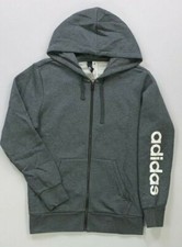 Men's Adidas Full Zip Plain Logo Hoodie Hoody Jacket NEW Medium