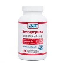 AST Enzymes Serrapeptase 80000 SPU – 120 Vegetarian Capsules - Premium Natura...