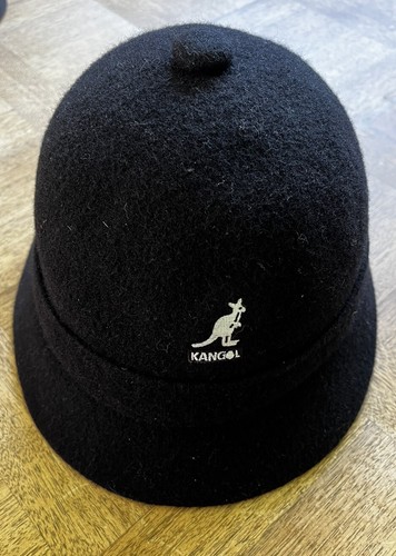 KANGOL Black Wool Grouser Bucket Hat 