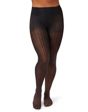 NEW Hanes EcoSmart Top Tights Pinstripe Sheer Control Top 30 Denier Recycled XL