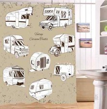 All Kinds Of Cars Waterproof Bath Polyester Shower Curtain Liner Water Resistant