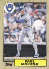 1987 TOPPS..PAUL MOITOR..NRMT..CARD # 741..BREWERS..FREE COMBINED SHIPPING