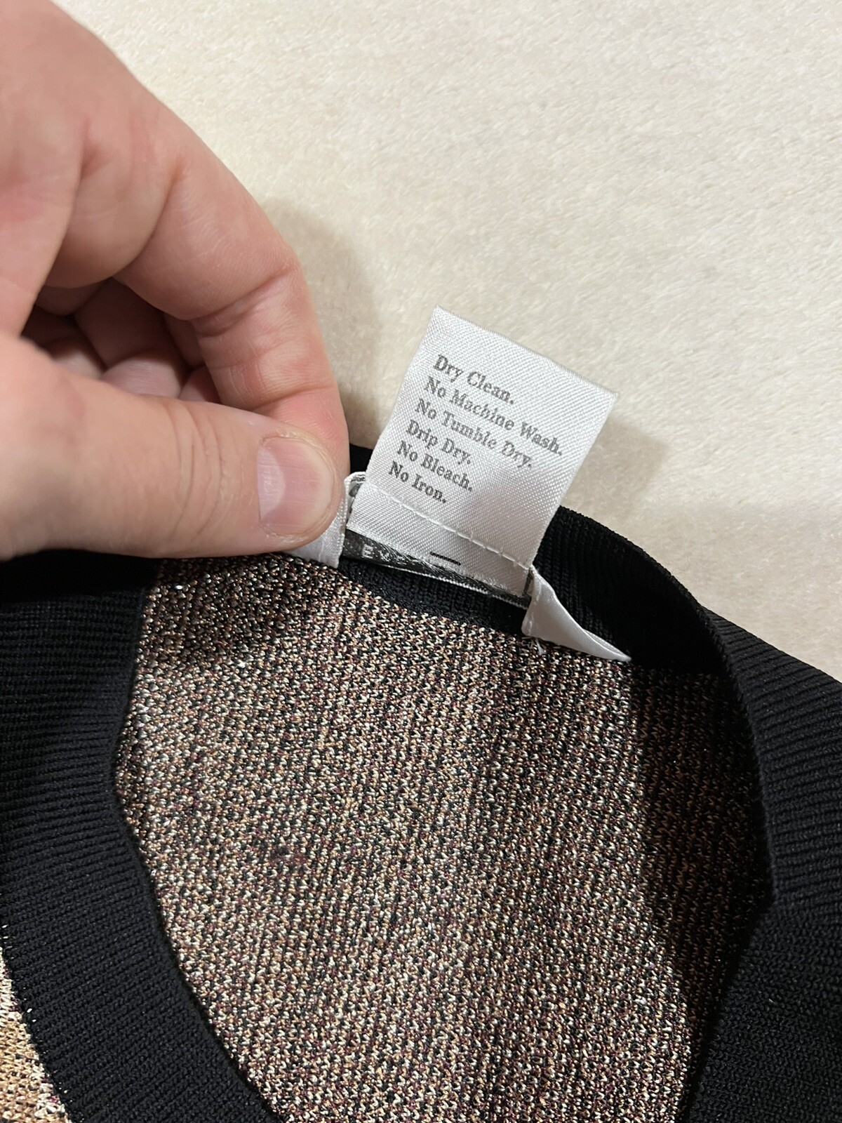 exclusively misook multi brown printed buttons kn… - image 5