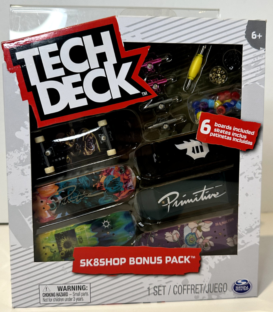 TECH DECK - Sk8shop Bonus Pack (Primitive Skatebording) 6 Bo