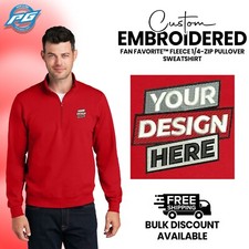 Custom Embroidered 1/4 Zip Custom Port & Company? Fan Favorite? Fleece 1/4-Zip.