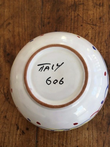 Vintage1950s Hand Painted Ceramic Baby Bowl Clown Plate Made Italy VERY RARE - Picture 7 of 7