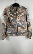 Zadig & Voltaire Giacca Donna Kavy Camou Brode Rosa Mimetica Ricamata S