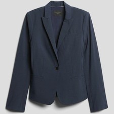 NWT Banana Republic Classic Fit Navy Blazer Petite Stretch Wool Career Jacket 6P