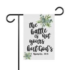 Jesus Garden & House Banner Pole not included lawn sign Lord scripture Bible art