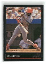 1992 Leaf #63 Felix Jose Black Gold St. Louis Cardinals