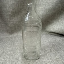 VINTAGE OVALE PHENIX NURSER CLEAR GLASS BABY BOTTLE, 8 OZ. USA