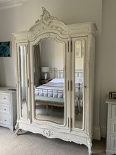 Antique French Armoire Wardrobe with Mirror