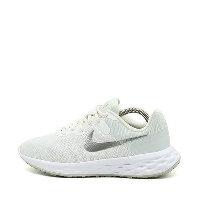 Nike Damen Revolution 6 Sneaker Weiß Silber Mesh Atmungsaktiv Laufschuh EU 38
